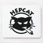 Rauchendes Katzen-Logo Mauspad