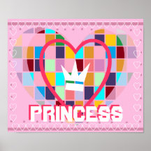RAUM ODER PARTY PRINZESSIN-POSTER. .FOR