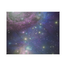 Raum, Sterne, Galaxien und Nebelflecke Gespannte Galerie Drucke
