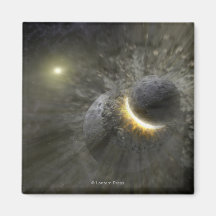 Raum-Zusammenstoß das Konzept des Künstlers bei Ve Magnete