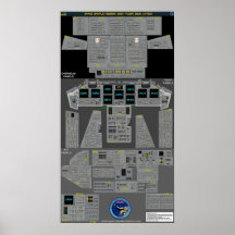 Raumfähre-Führerraum-Plakat