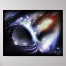 Raumfahrer Starscape Plakat