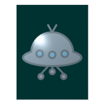 Raumschiff fliegende Untertasse UFO flying saucer Postkarten