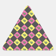 Rautenschildkrötemuster auf Schwarzem Sticker