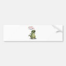 Rawr bedeutet i-Liebe Sie im Dinosaurier Autosticker