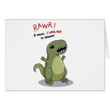 Rawr bedeutet i-Liebe Sie im Dinosaurier Karte