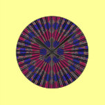 Rays blue pink wanduhren