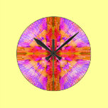 Rays pink orange wanduhren