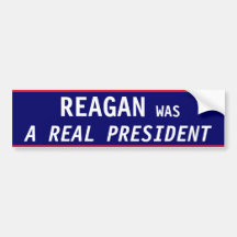 Reagan-WIRKLICHER Präsident Auto Sticker