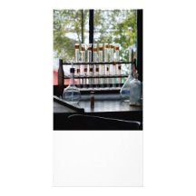 Reagenzgläser durch Fenster Individuelle Photo Karten