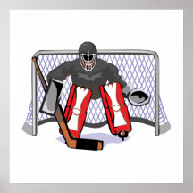 realistische Illustration des Eis-Hockey-Tormanns  Posterdrucke