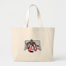 realistische Illustration des Eis-Hockey-Tormanns  Tragetaschen