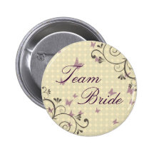 Rebe-u. Schmetterlings-Team-Braut-Knopf-Creme Anstecknadel
