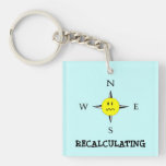 Recalculating GPS Compass Keychain