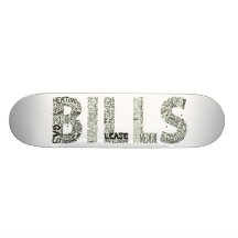 Rechnungs-Gekritzel-Collage Personalisiertes Skateboard
