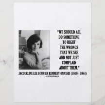 Recht Jacqueline Kennedy das Unrecht beschweren si Flyerdruck