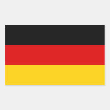 Rechteckaufkleber mit Flagge von Deutschland