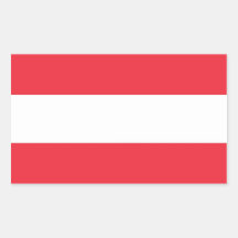 Rechteckaufkleber mit Flagge von Österreich
