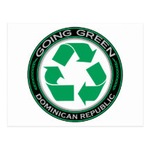 Recyceln Sie Dominikanische Republik Postkarten