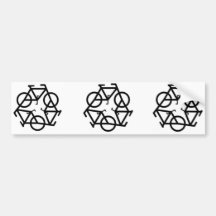 Recyceln Sie Fahrrad-Logo-Symbol Autosticker