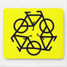 Recyceln Sie Fahrrad-Logo-Symbol Mauspads