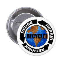 Recyceln Sie für Erdtag Anstecknadel