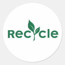 Recyceln Sie - gehen großer Aufkleber grüner aufkleber