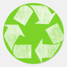 Recyceln Sie - gehen Grün Aufkleber