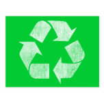 Recyceln Sie - gehen Grün Postkarte
