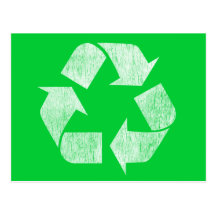 Recyceln Sie - gehen Grün Postkarte