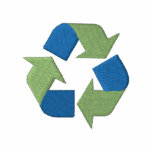 Recyceln Sie Logo Besticktes Kapuzenpulli