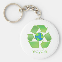 Recyceln Sie Schlüsselanhänger