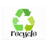 Recyceln Sie Symbol! Postkarte
