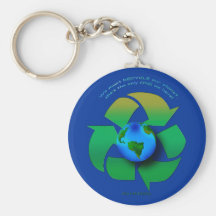RECYCELN Sie UNSERE PLANET Reihe Schlüsselanhänger