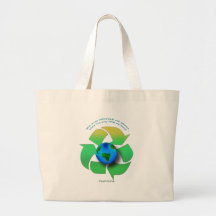 RECYCELN Sie UNSERE PLANET Reihe Tragetasche
