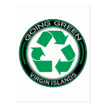 Recyceln Sie Virgin Islands Postkarte