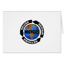 Recyceln Sie Welt Grußkarten