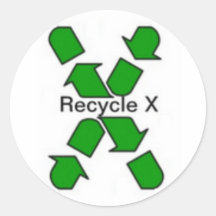 Recyceln Sie x-Abfalldosenaufkleber