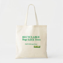 Recyclabe sackt SVE Bäume ein Taschen