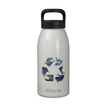 Recyling Zeichen Wasserflaschen