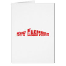 Red American Flag New Hampshire Greeting Card