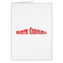 Red American Flag North Carolina Card