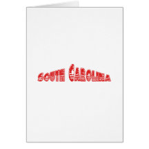 Red American Flag South Carolina Cards