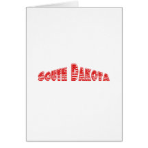 Red American Flag South Dakota Cards