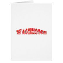 Red American Flag Washington Card