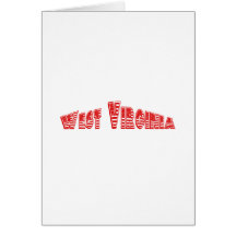 Red American Flag West Virginia Cards