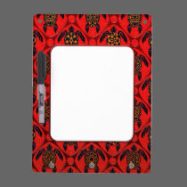 Red and Black Sea Turtle Pattern memoboards