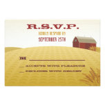 Red Barn Wedding RSVP Card einladungen