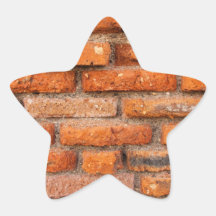 Red Brick Wall Star Stickers