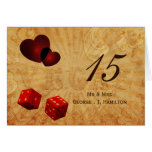 red dice Vintage Vegas table numbers karten
